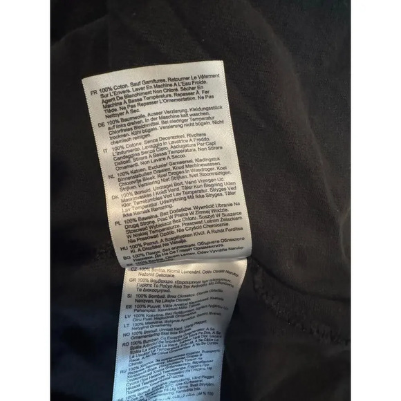 Carhartt Men's Loose Fit Black Long Sleeve Pullover Shirt w/ White Logo Sz M - Picture 6 of 6